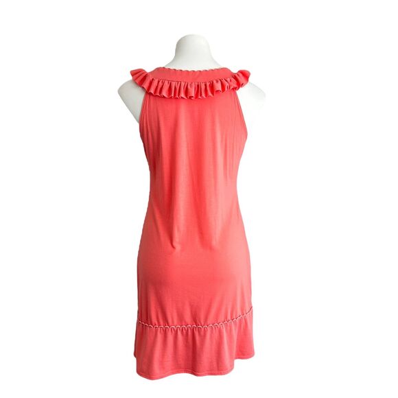 Bluheaven Women Orange Casual Dress Ruffled Sundress Summer Beach Coverup Sz L - Picture 3 of 11